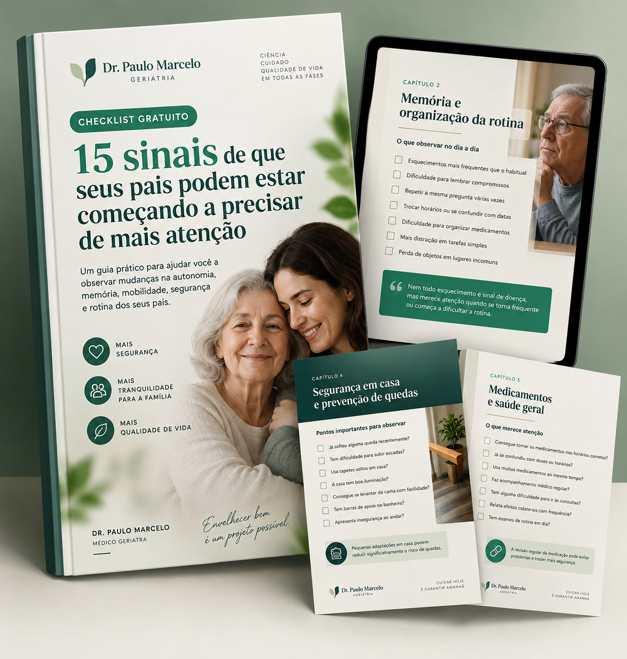 Checklist gratuito com 15 sinais de que pais idosos podem estar precisando de mais atenção